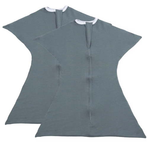 Sleeping Baby Zipadee-Zip Baby Swaddle Sack 4-8 Months, 2 Pack - Grey