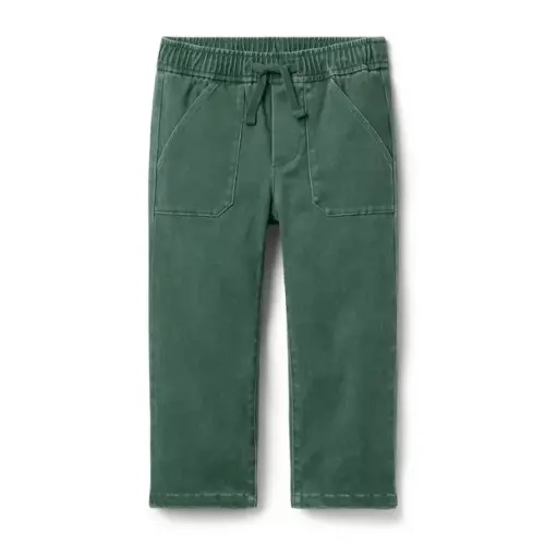 Boy Clay Green The Twill Pull-On Pant by Janie and Jack