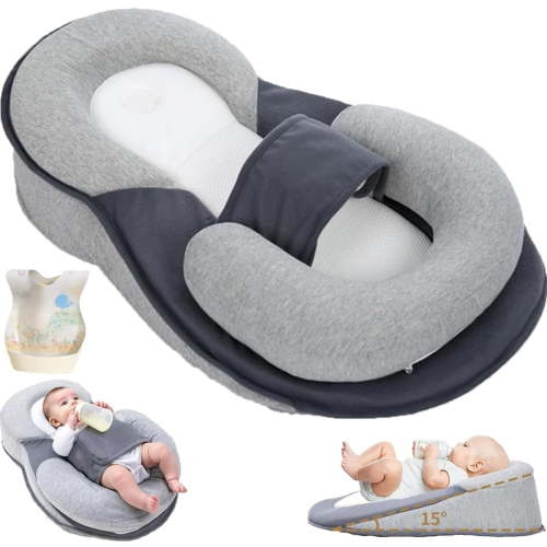 Rest Nest Bed Acid Reflux with Strap, 2026 New Keesley Rest Nest Pillow for Comfortable Play & Feeding Support