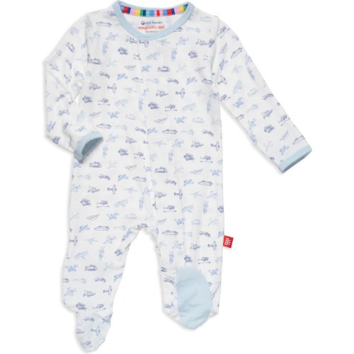 Baby Airplanes Footie, 6-9M, Blue