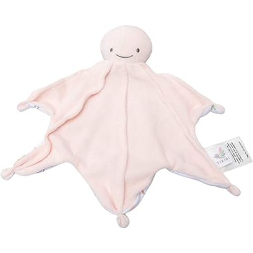 Ocean Buddies Octopus Baby Comforter Soft Plush Snuggle Toy | Newborn Lovey with Easy-to-Grip Edges & Embroidered Details | Soothing Infant Cuddle Blanket | Pink | 0+ Months
