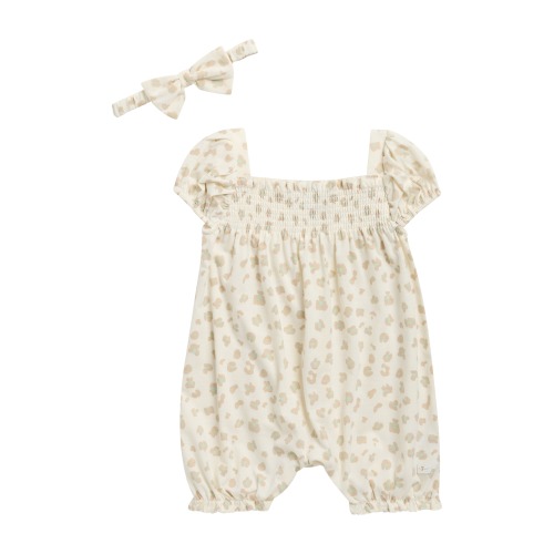Smocked Romper & Headband Set