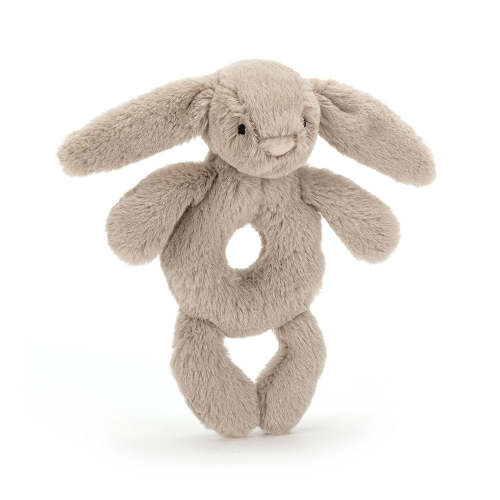 Bashful Grey Bunny Ring Rattle by Jellycat – Pacifier Kids Boutique