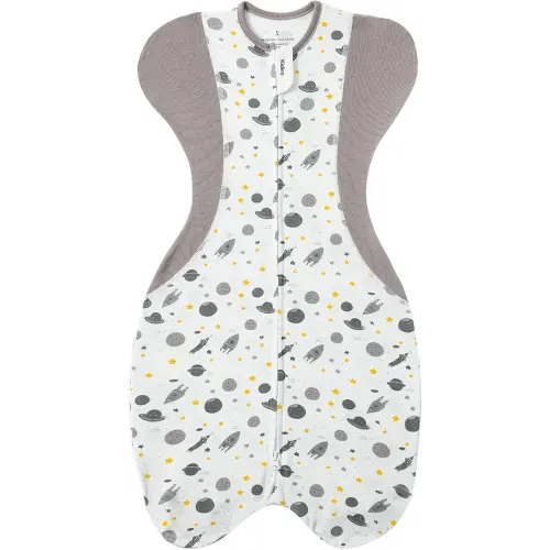 KIDIRA Swaddle for Newborns, Baby Swaddles 0-3 Months 5-13lb, Arms Up Swaddle 0-3 Months Newborn with Moisture-Wicking Fabric, Promotes Healthy Hip Development, 2-Way Zipper, 1Pack(Spaceships)