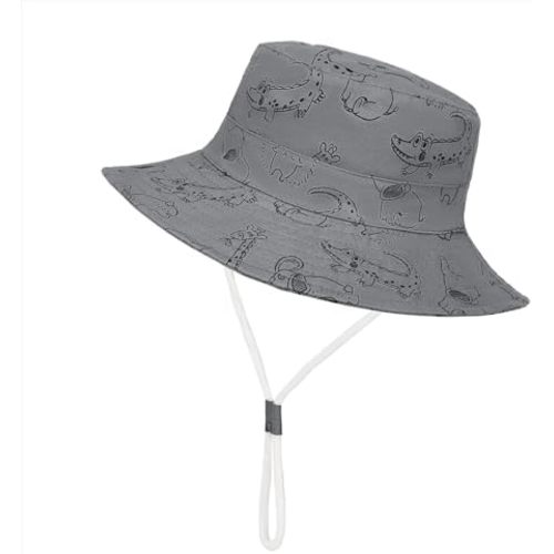 Durio UPF 50+ Beach Baby Sun Hat Sun Protection Cute Wide Brim Summer Baby Boy Bucket Hats Toddler Sun Hats for Girl