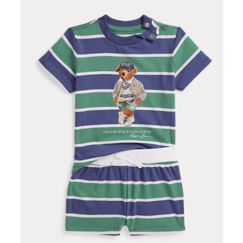 Polo Bear Cotton Jersey Tee & Short Set