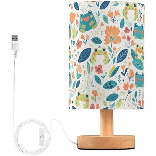 Fresh Spring Cute Frogs Small Bedside Lamps Baby Night Light for Nightstand Table Lamp for Kids Soft Light lamparas dormitorio modernas