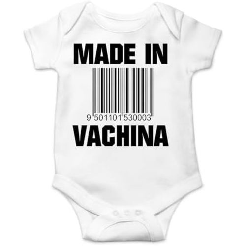 AW Fashions Made in VaChina Baby Bodysuit Funny Cute Baby Girl Clothing or Boy Outfit Infant Romper