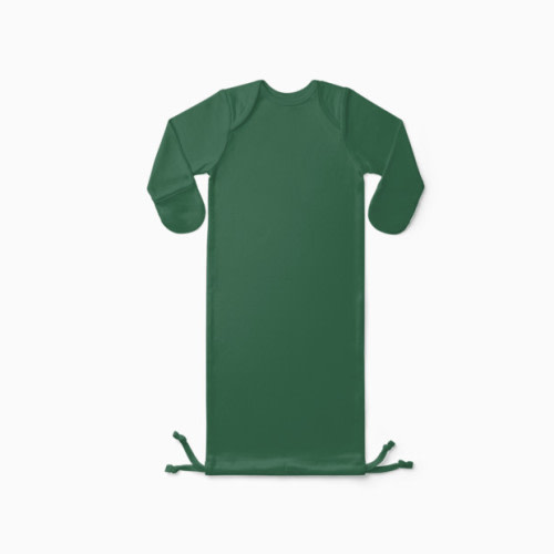 Goumi Kids x Babylist Solid Drawstring Baby Gown - Jungle, 0-3 M