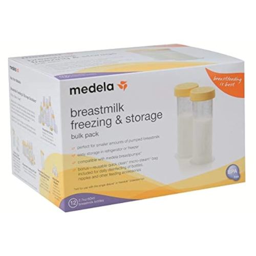 Amazon.com: Medela Breast Milk Storage Bottles, 2.7 Ounce Containers, Leak Proof Lids, Breastmilk Freezer or Refrigerator Storage, Made Without BPA , 12 Count (Pack of 1 )