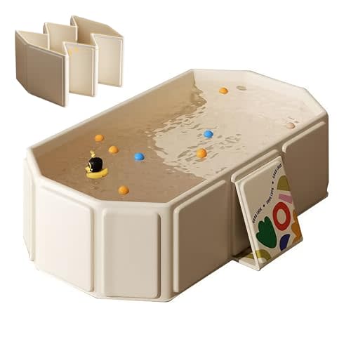 Collapsible Baby Bathtub, Portable & Foldable Bathtub for Newborns to Toddlers, Easy to Store, Lightweight for Home & Travel, SpaceSaver Baby Tubs for Kids