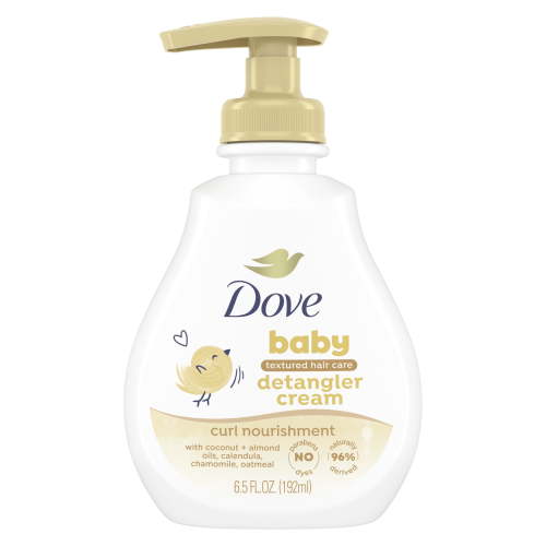 Baby Dove Textured Hair Care Detangler Cream For baby's Curly Hair Curl Nourishment, 6.5 fl oz