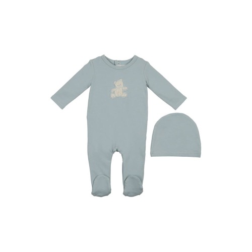 Bear Appliqué Footie & Beanie Set, 1M
Not available in Sky Blue