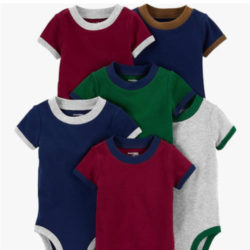 Simple Joys by Carter's Baby Boys' 6-Pack Short-Sleeve Bodysuit