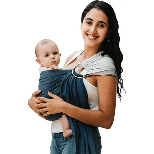 Nalakai Luxury Ring Sling Baby Carrier, Soft Linen Blend Baby Sling, Baby Wrap, Wear Your Little One Close to Your Heart, Comfort, Style