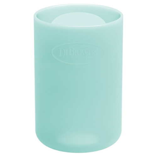 Dr. Brown's Options+ Narrow Glass Bottle Sleeve, 100% Silicone, Blue, BPA-Free, 4 oz, 1-Pack