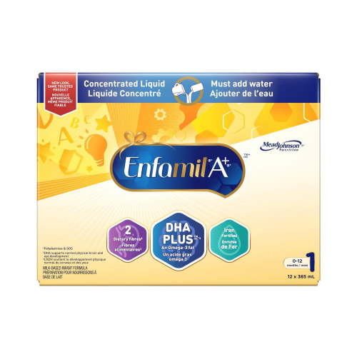 Enfamil A+® Baby Formula, Infant Formula, 0-12 months, 12x385ml Concentrated Liquid Cans - Walmart.ca