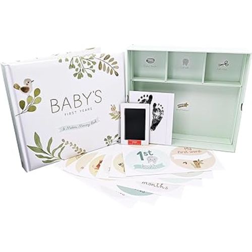 Baby's First Years: A Modern Memory Book with Keepsake Box