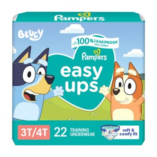 Pampers Easy Ups Bluey Training Underwear - Size 3T-4T - 22ct