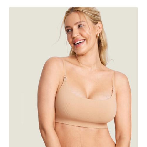 Ribbed Scoop Nursing Bralette, size medium