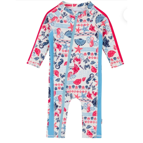 Sunsuit - Long Sleeve Romper Swimsuit | "Marina"
