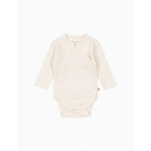 Pointelle Minnie Kimono Bodysuit in Antique White