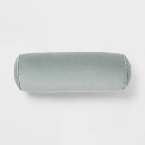 8"x22" Luxe Round Velvet Bolster Decorative Pillow - Threshold™
