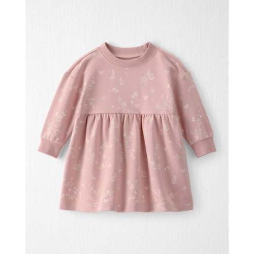 Baby Girl Organic Cotton French Terry Dress in Pink Bunnies Print - Little Planet | Carter's