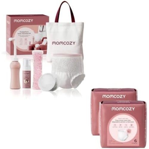 Momcozy 12pc Postpartum Recovery Kit + 2 Extra Disposable Underwear Packs