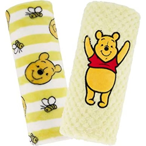 Disney 2-Pack Baby Blanket for Infants and Newborns, Plush Textured Fleece Winnie The Pooh Blanket, Perfect Unisex Gift for Toddlers