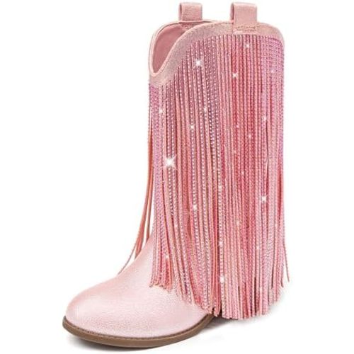 Rhinestone Fringe Cowgirl Boots for Girls Cowboy Boots for Kids