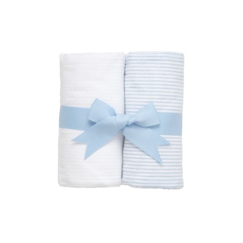 Seersucker Stripe Set of Two Burp Cloths