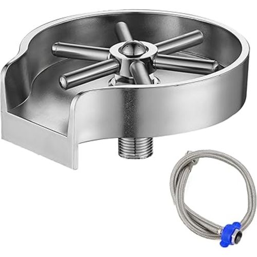 Glass Rinser for Kitchen Sink Bottle Cup Washer for Sink Attachment Bar Glass Rinser Stainless Steel Kitchen Sink Accessories