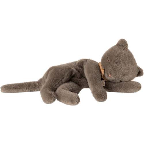 Sleeping kitten plush, Medium - Grey