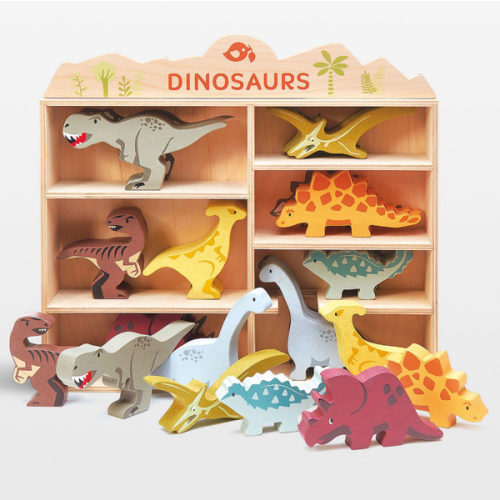 Tender Leaf Wooden Dinosaurs Kids Toy Set