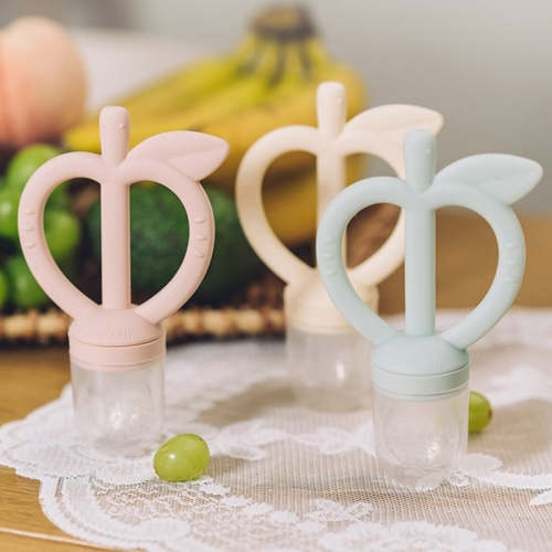Moyuum Platinum Silicone Apple Baby Teether & Fruit Feeder – Bebeang Baby