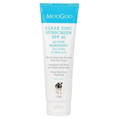 MooGoo Clear Zinc Sunscreen SPF40 120g