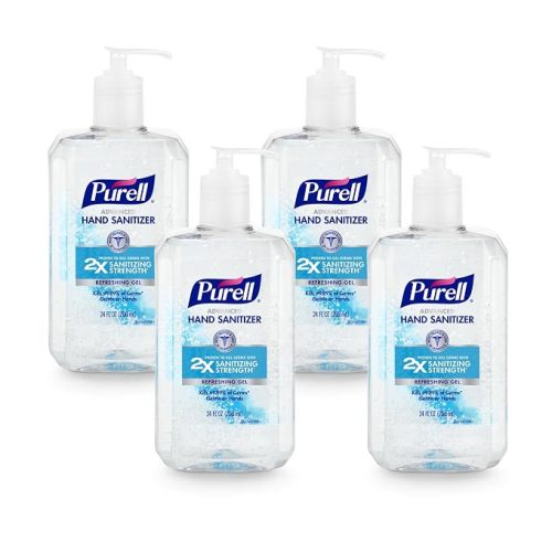 Purell Hand Sanitizer Gel Pump Bottle, 4ct x 24 fl oz - 3024-04-CMR