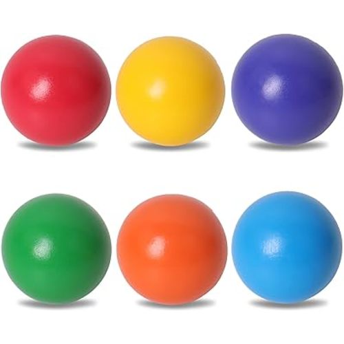 SHIERDU Wooden Rainbow Ball, 6 Colorful Wooden Ball Toys, Suitable for Toddlers and Babies to Grip, Ball and Stacker Matching