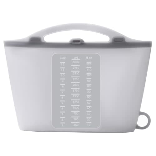 100oz On‑The‑Go Portable Silicone Microwave Steam Sterilizer Bags for Travel, Reusable Silicone Steaming Bags, Suitable for Baby Bottles, Pacifiers, Breast Pump Parts Storage Bag for Fridge