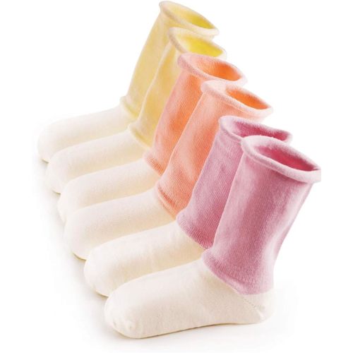 Toddler Kids Baby Natural Cotton Socks with Non-binding Tops Seamless Toe for Baby's Foot Health(3 Pack)