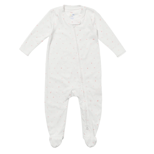 Marley Zip Pajama in Rose Hearts | Over The Moon