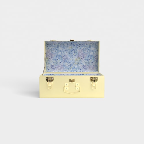 Mini Trunk - Yellow - Nantucket Blooms / Embroidery