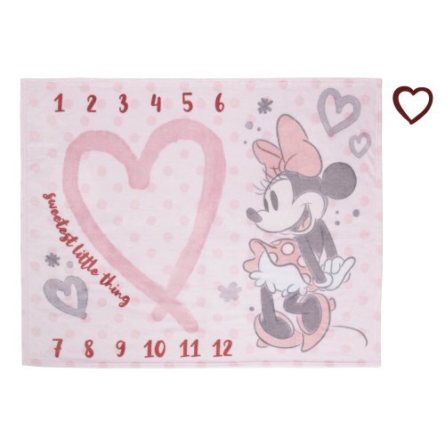 Disney Minnie Mouse Pink Super Soft Milestone Baby Blanket