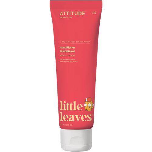 ATTITUDE Natural Conditioner for Kids, Hypoallergenic, Vegan, Plant- and Mineral-Based, Vegan and Cruelty-free, Mango, 8 Fl Oz (11118)