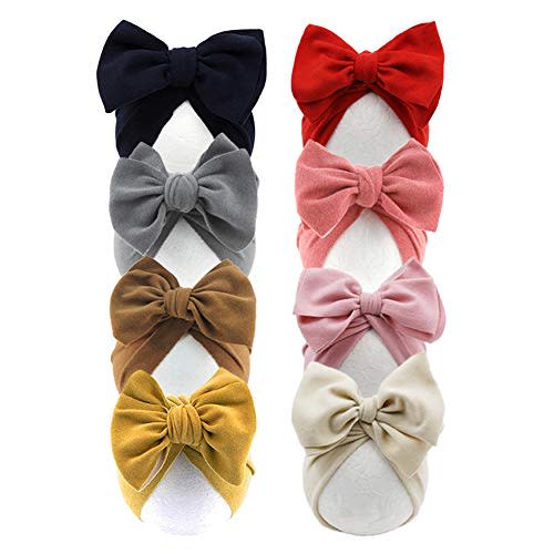 Baby Turban Big Hair Bow Baby Hat Baby Girl Soft Beanie Cap Newborn Infant Toddler Kid Headwrap