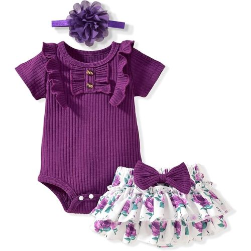 Aalizzwell Newborn Infant Baby Girls Summer Outfit