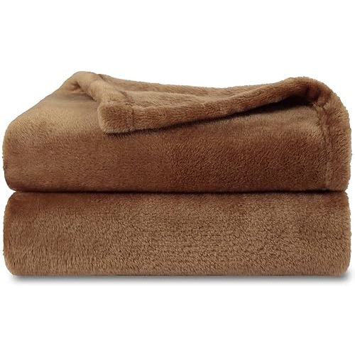 NANPIPER Baby Blankets, Super Soft Fleece Fuzzy Blanket for Toddler, Luxury Cozy Lightweight Microfiber Plush Blanket-Throw Size 30"x40",Coffee Brown Small