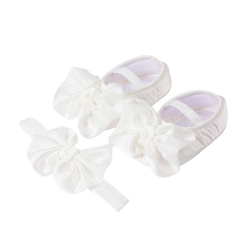 Huowey Newborn Baby Shoes With Hair Band Fashion Soft Soled Newborn Shoes Versatile Dress Flower Shoes Newborn Shoes Fashionable Footwear, 0-6 Months