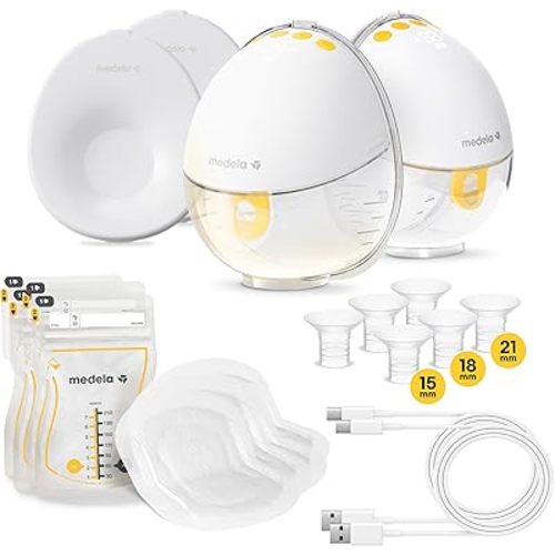 Medela Motion InBra Wearable Breast Pump, Portable Hands-Free Wireless Electric Pump, Highly efficient, Lightweight, Custom fit with Inserts, Rechargeable Battery, Discreet, Quiet, Only 3 Parts